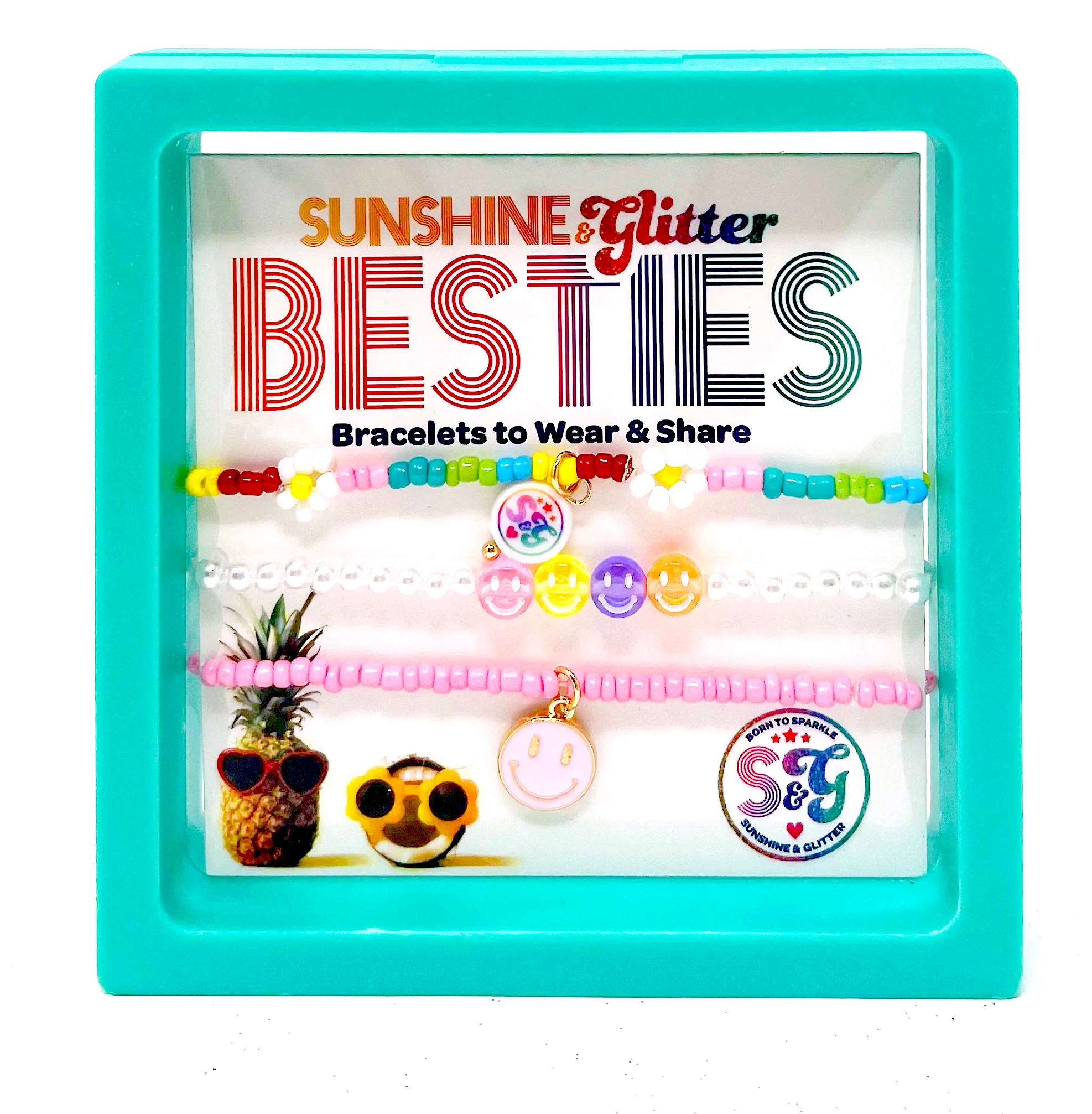 BESTIE Bracelet Set - SMILES | Sunshine & Glitter