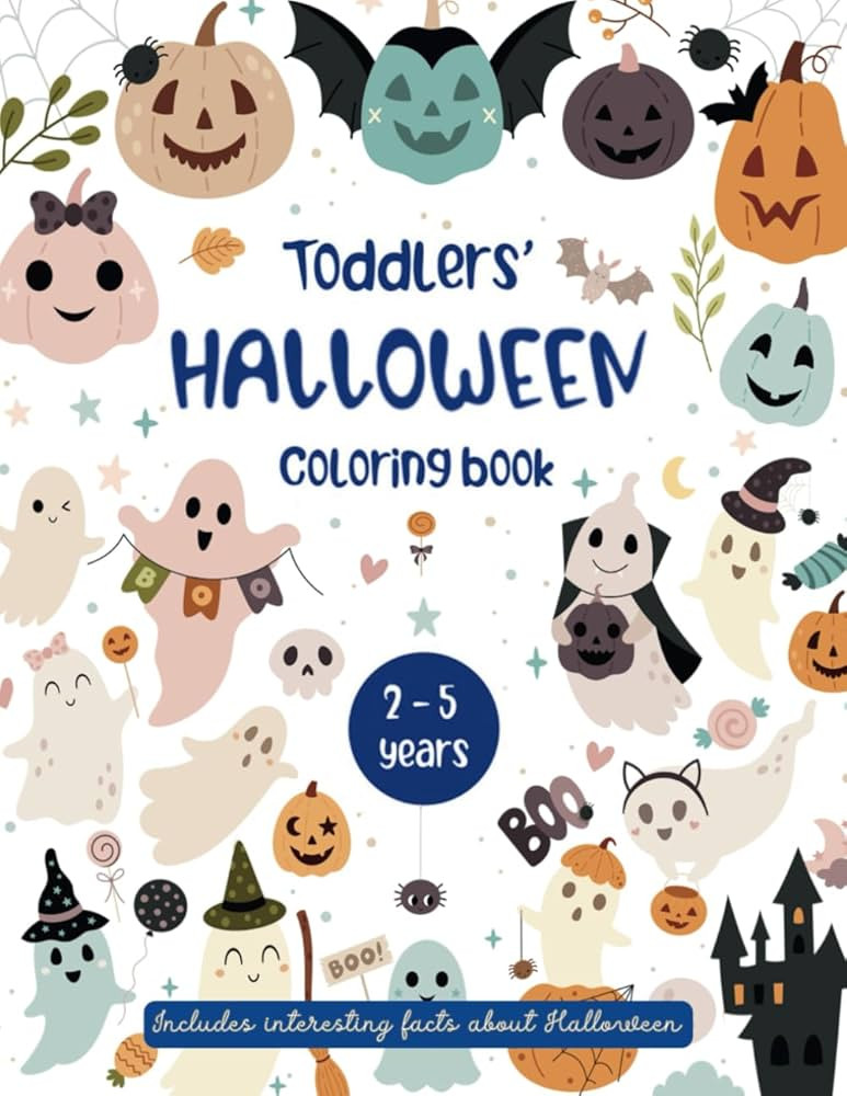 Toddlers' Halloween coloring book: Spooky Fun for Little Ones. 70 Simple, big ,easy and kid-frien... | Amazon (US)