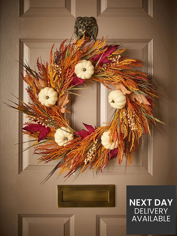 Very Home Autumn Wreath with Grasses | Very (UK)