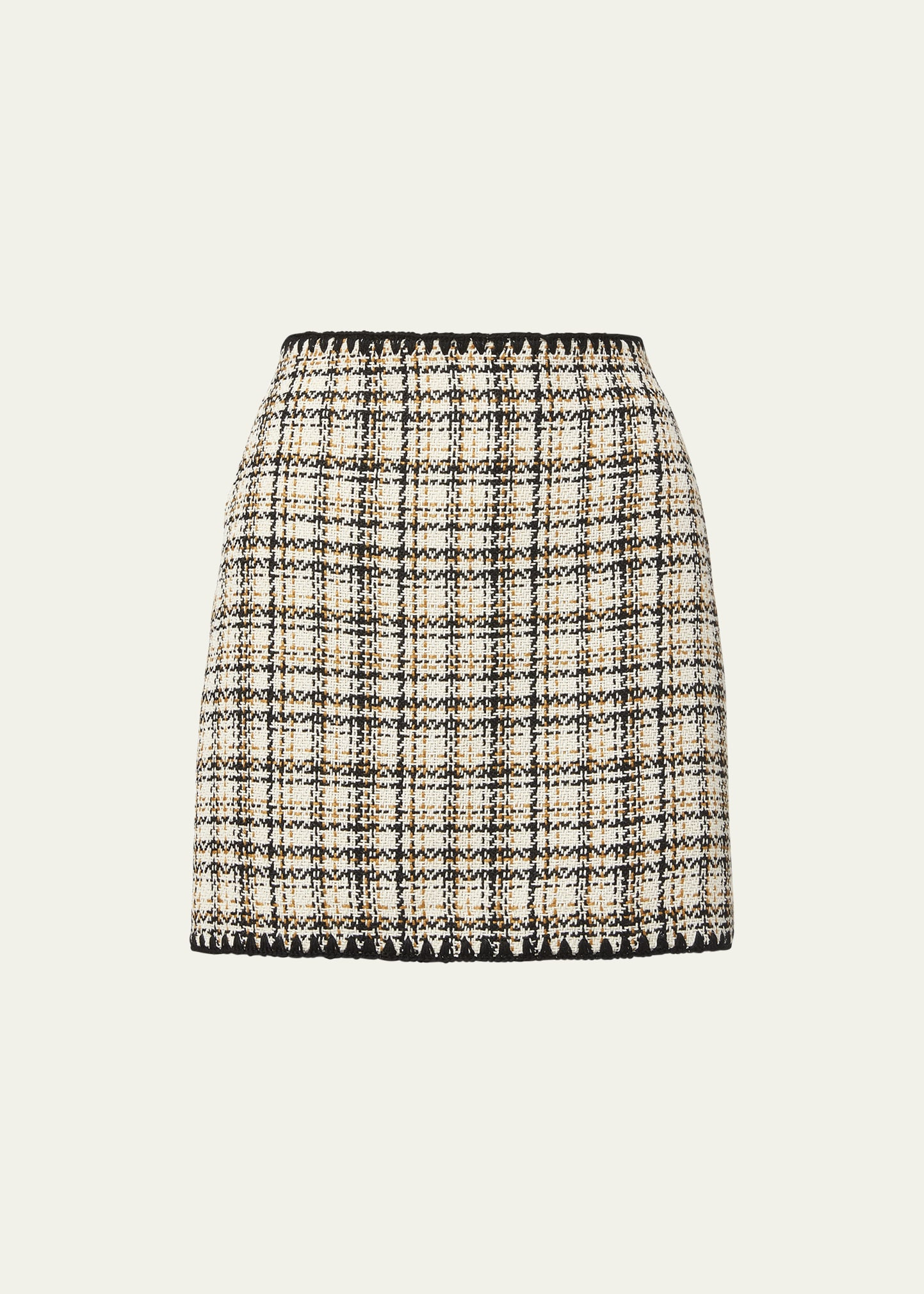 Veronica Beard Ohemia Tweed Crochet-Trim Mini Skirt | Bergdorf Goodman