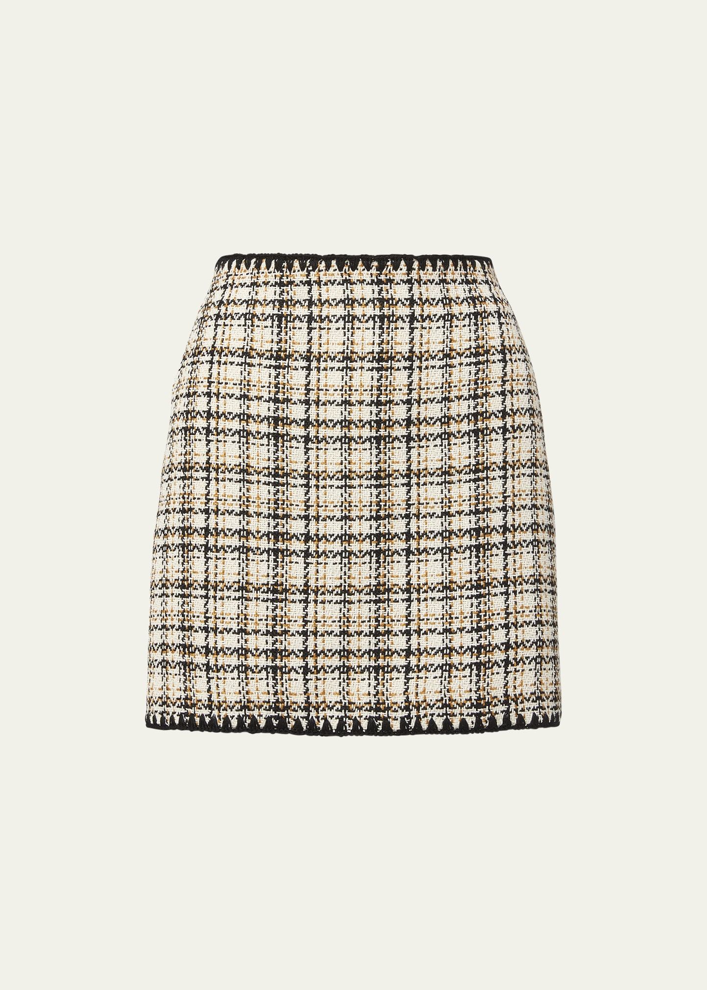 Veronica Beard Ohemia Tweed Crochet-Trim Mini Skirt | Bergdorf Goodman