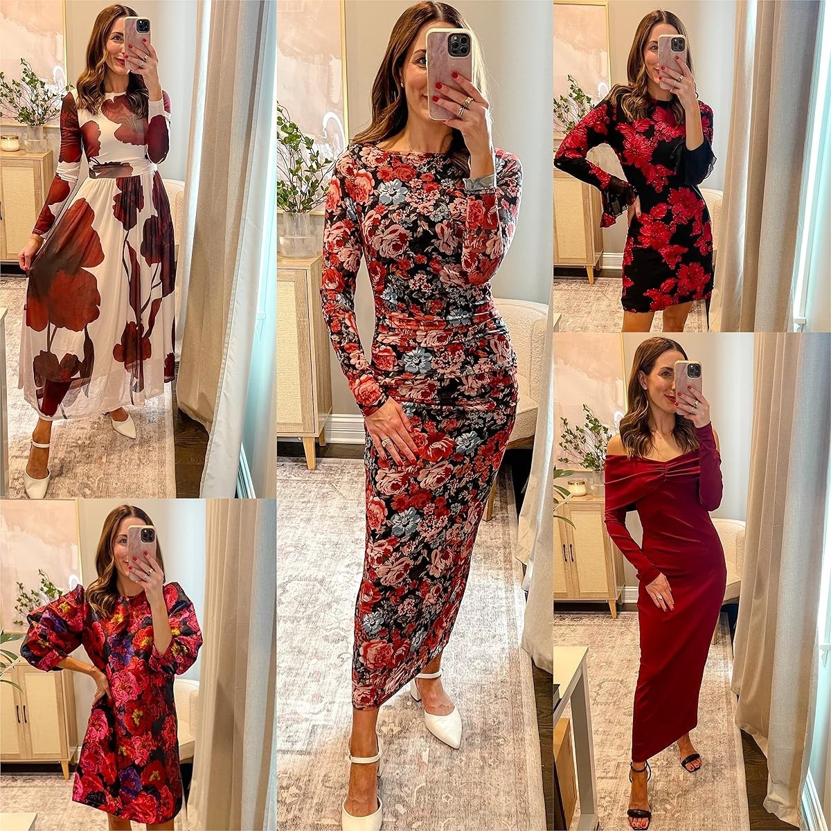 Fall wedding guest dresses! Wearing a small in each, but sized down to an XS in the green one! Shoes fit TTS.

#LTKStyleTip #LTKSeasonal