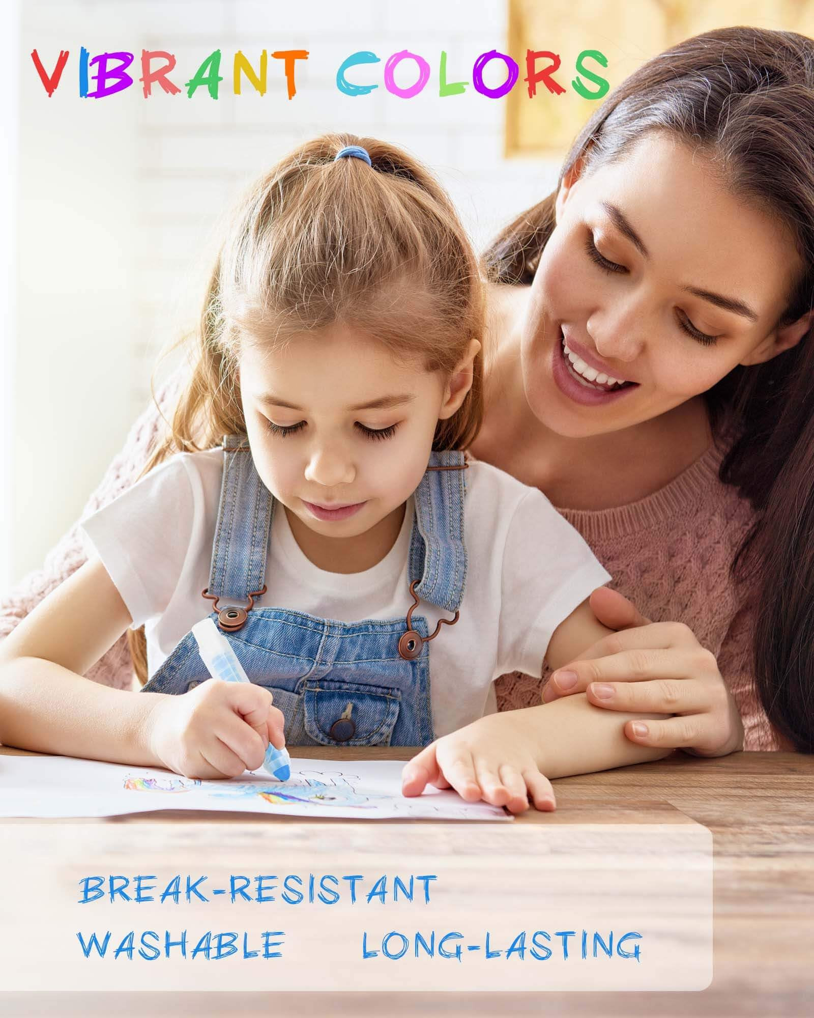 NewFamily Dustless Chalk for Kids, Colored Sidewalk Chalk With Holder,Non-Toxic Washable Toddlers... | Amazon (US)