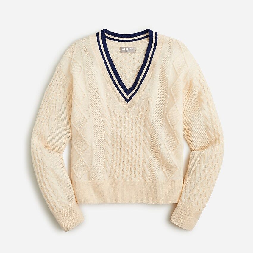 Cashmere pointelle cricket sweater | J.Crew US