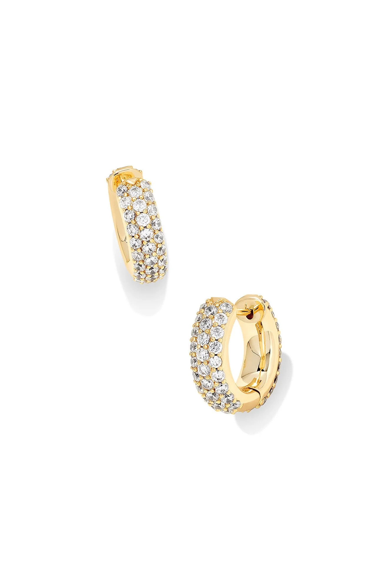Mikki Pave Huggie Earrings Gold | Hello Molly (US)