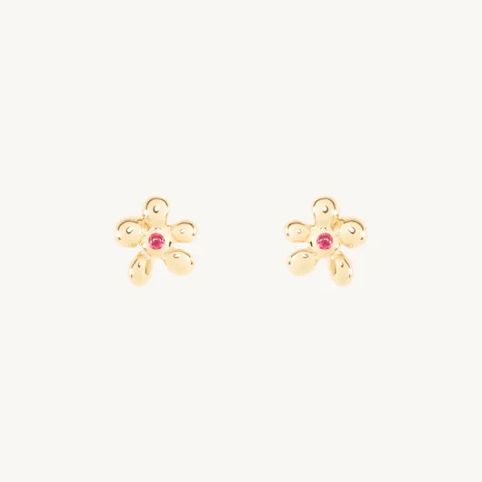 Baby Blossom Ruby Stud (single) | Catbird