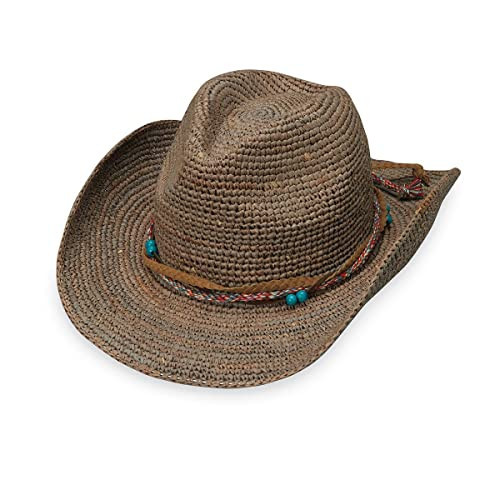 Wallaroo Hat Company – Women’s Catalina Cowboy – Natural Fiber with Adjustable Sizing for Medium Crown Sizes – Trendy Chic Sun Hat for Casual All-Season Looks and Everyday Sun Protection (Mushroom) | Amazon (US)
