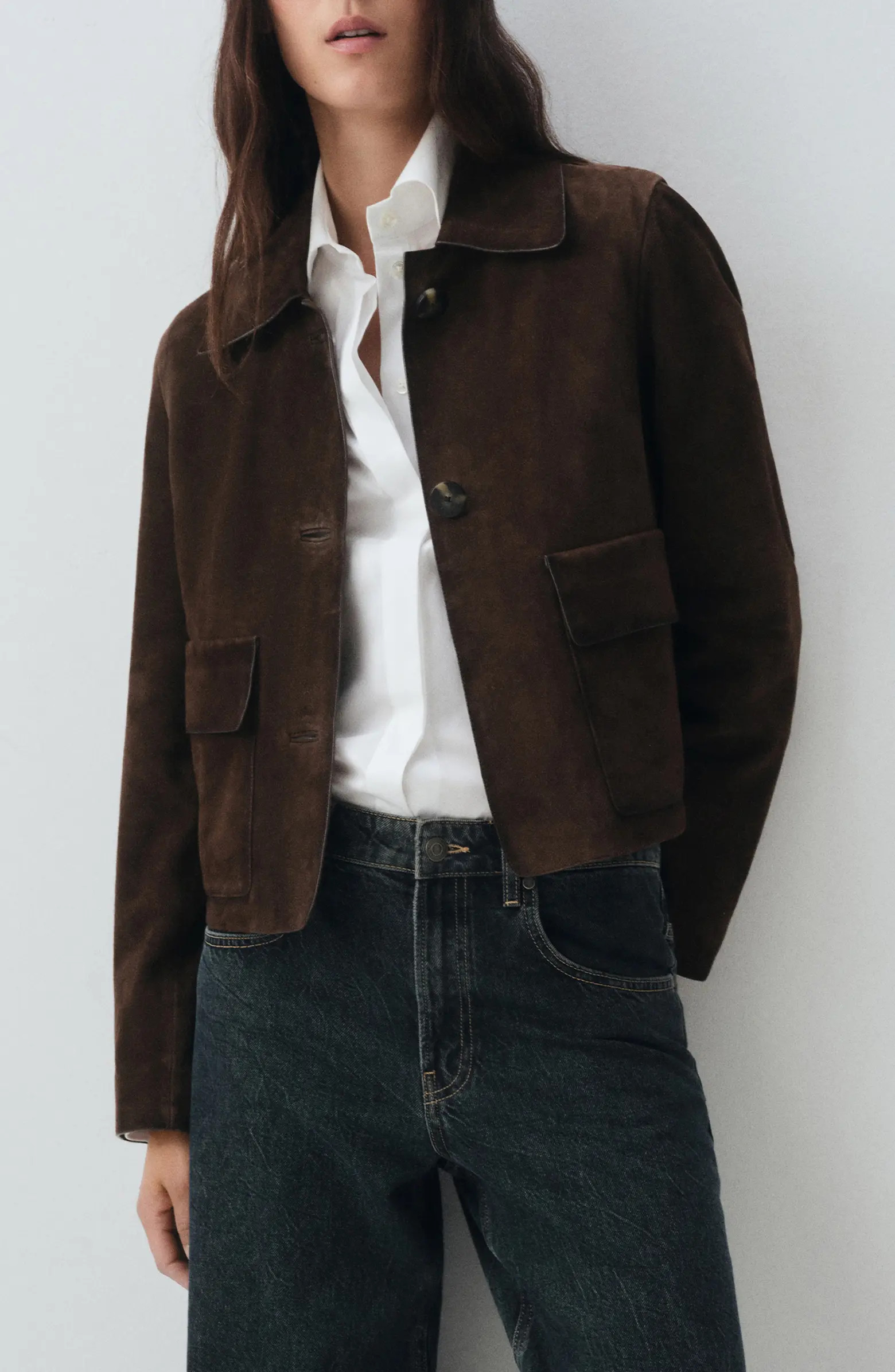 Selection Suede Button-Up Jacket | Nordstrom