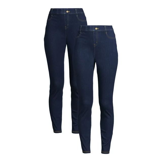 Time and Tru Women’s High Rise Jegging 2-Pack Bundle | Walmart (US)
