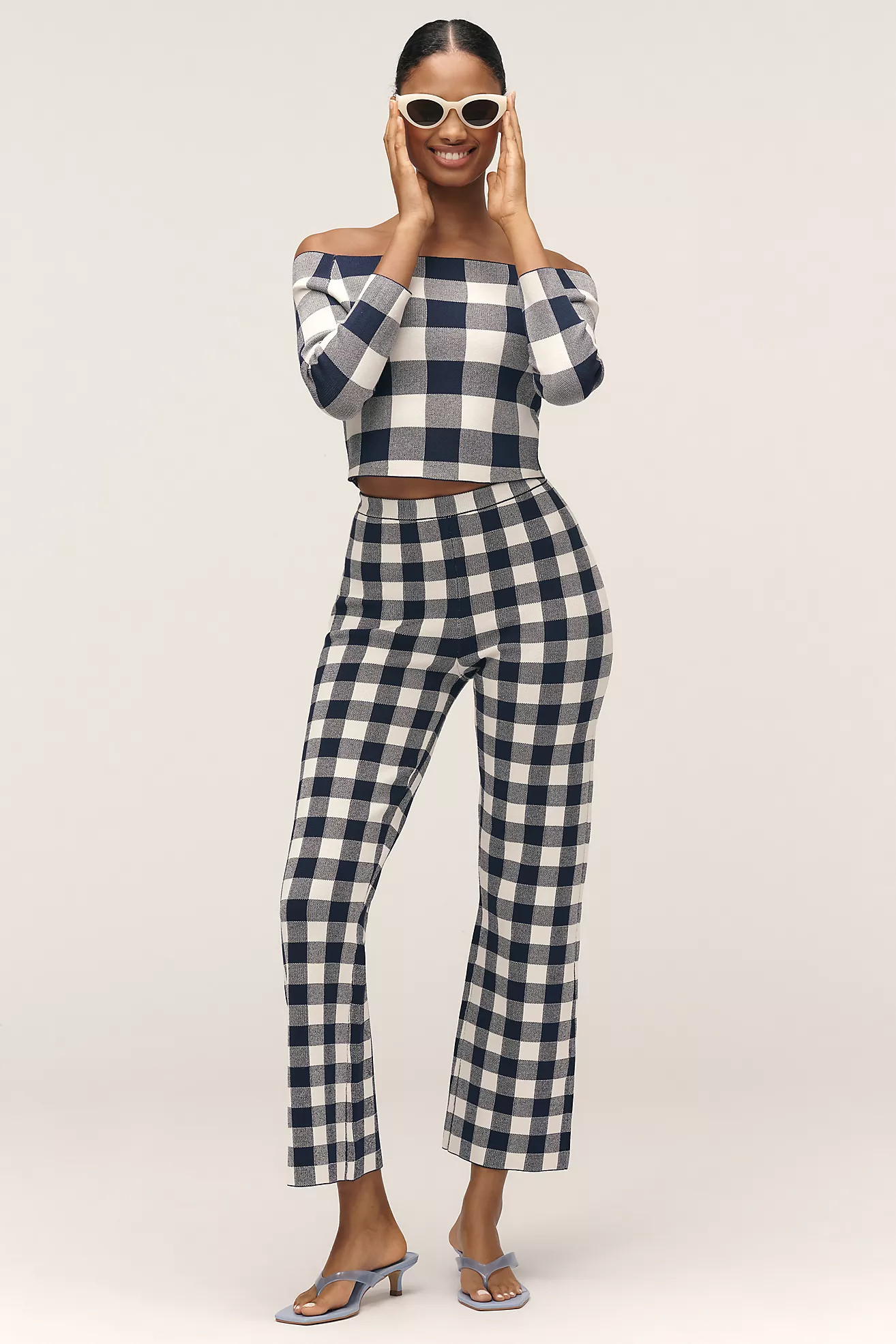 SER.O.YA Talia Mid-Rise Crop Flare Pants | Anthropologie (US)