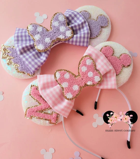 Lilac or Pink Disney Mode Chenille Patch Minnie Ears Patch | Etsy | Etsy (US)