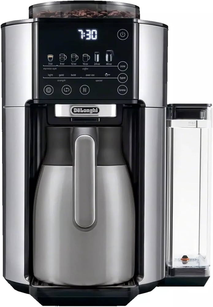 De'Longhi TrueBrew Drip Coffee Maker, Built in Grinder, Single Serve, 8 oz to 24 oz with 40 oz Ca... | Amazon (US)