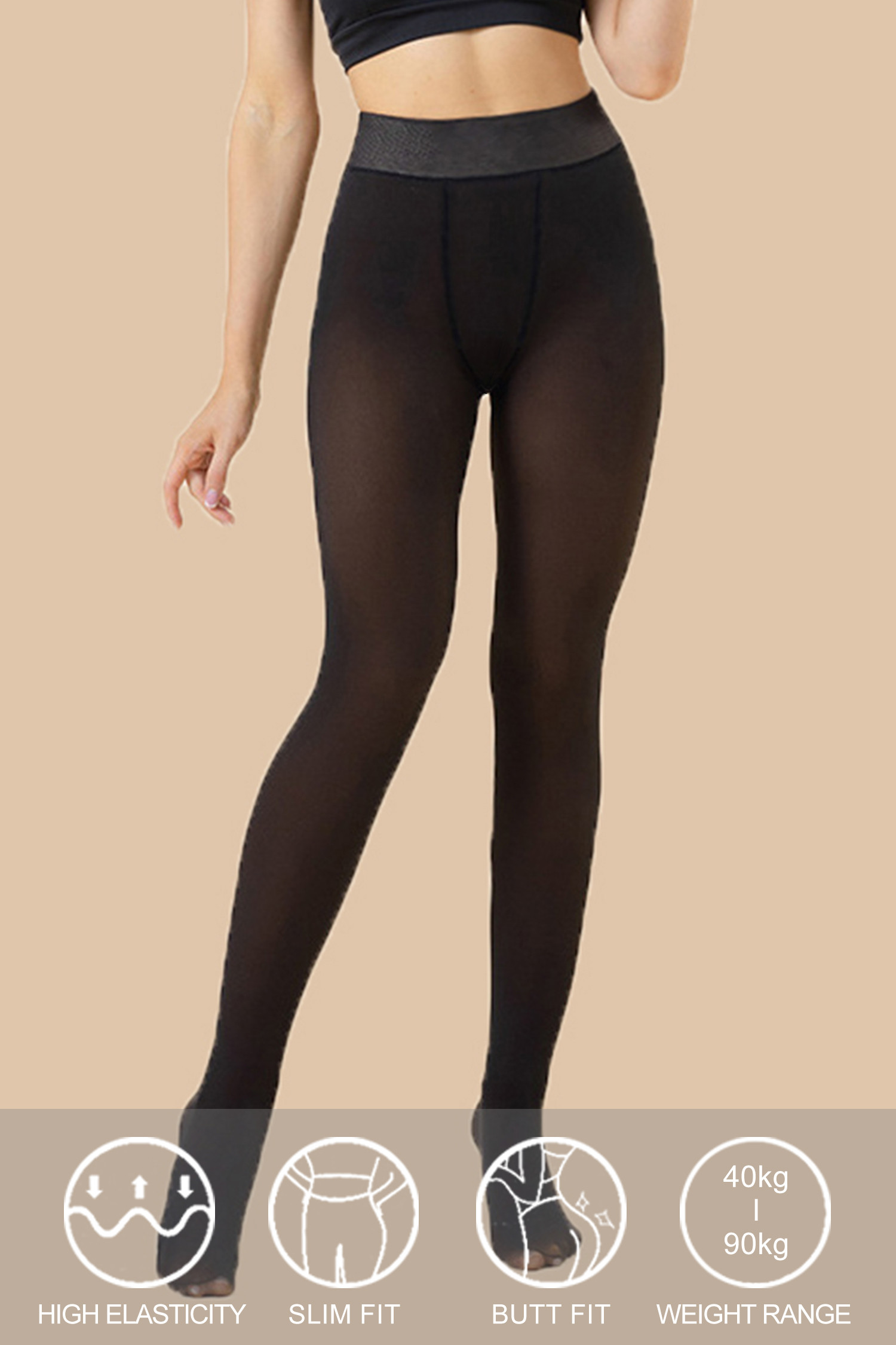 Basic Sheer Black Tights - F | Cupshe US