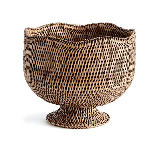 Rattan Footed Cachepot | Pottery Barn (US)
