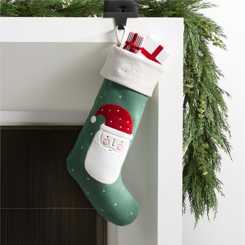 Festive Friends Felt Santa Kids Christmas Stocking + Reviews | Crate & Kids | Crate & Barrel