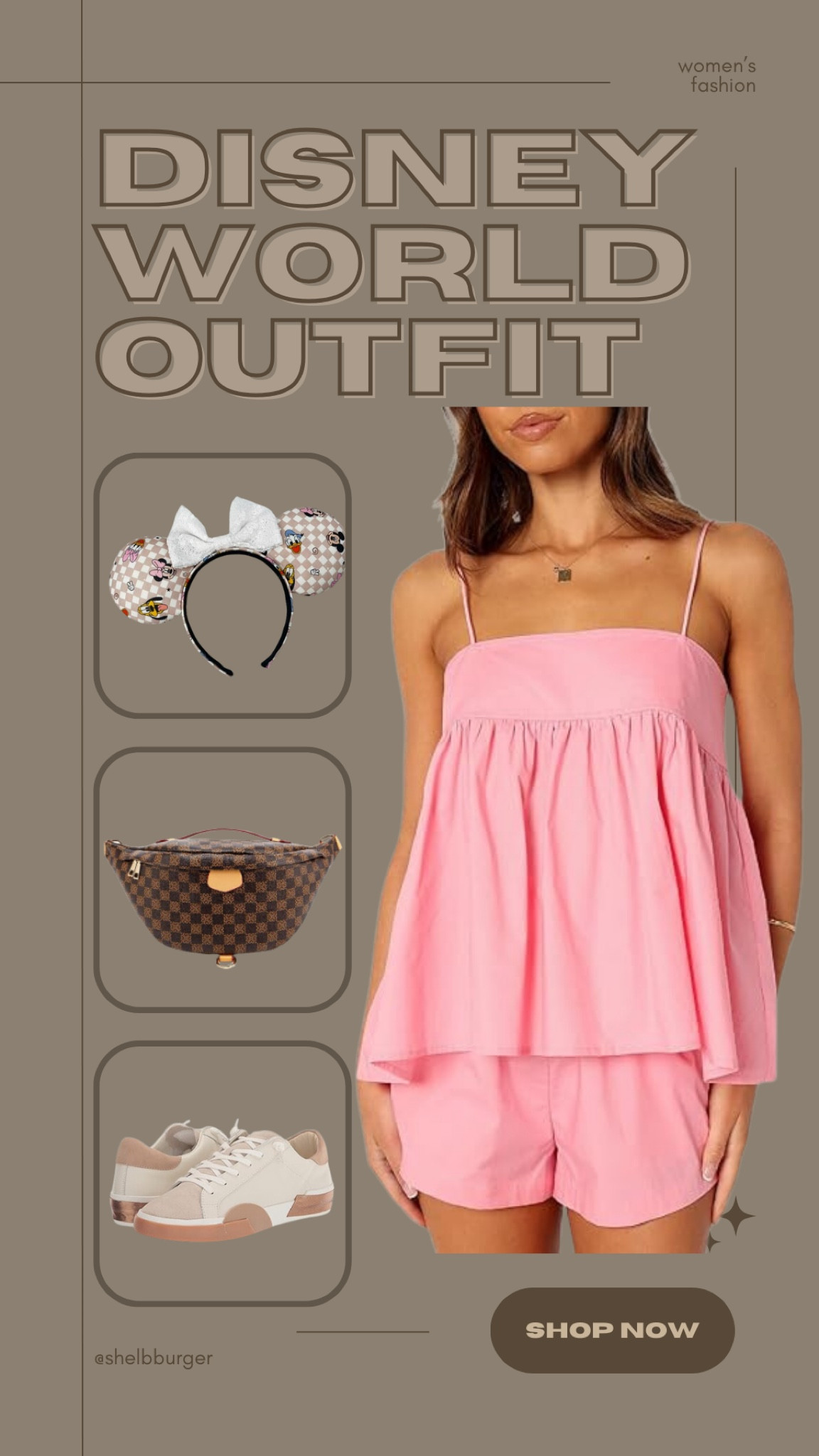 Trendy Disney World outfit

2 piece set matching spaghetti strap dress and elastic shorts
Mickey and friends checkered ears
Luxury Fanny pack dupe
Dolce vita neutral sneakers

#LTKTravel #LTKStyleTip #LTKShoeCrush