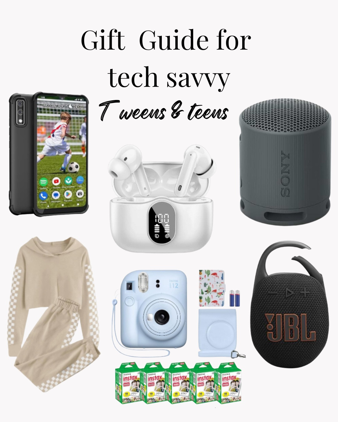 Got a tween who’s all about gadgets and tech? These gift ideas are perfect for keeping them entertained, connected, and super stylish! 🤩 From capturing memories with an instant camera to vibing with a portable speaker, there’s something for every tech-loving kid here!

🛍️ Tap the links to shop these must-haves:
✔️ Bluetooth Speaker 🎶
✔️ Instant Camera 📸
✔️ Wireless Earbuds 🎧
✔️ Kids Safe Phone teracube 

✨ Give the gift of cool tech vibes!

#GiftGuide #TechLover #LTKHoliday #TweenGifts #GiftIdeasForTweens #giftguideforteens #teensguftgiftguide

#LTKHoliday #LTKGiftGuide #LTKSeasonal