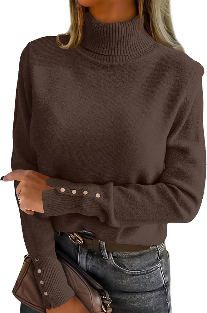 ANRABESS Turtleneck Sweaters for Women Long Sleeve Tops | Amazon (US)