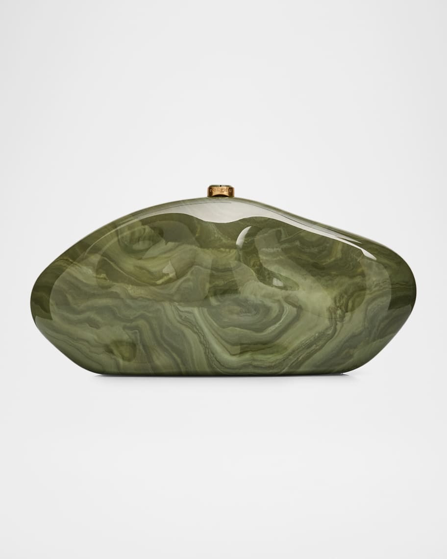 Cult Gaia The Caldera Marbled Acrylic Clutch Bag | Neiman Marcus