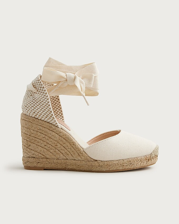 Made-in-Spain lace-up high-heel espadrilles | J. Crew US