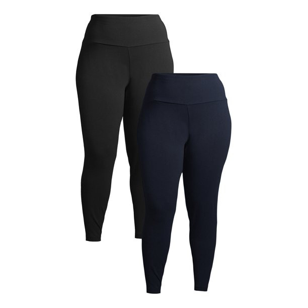 Terra & Sky Women's Plus Size Leggings, 2-Pack - Walmart.com | Walmart (US)