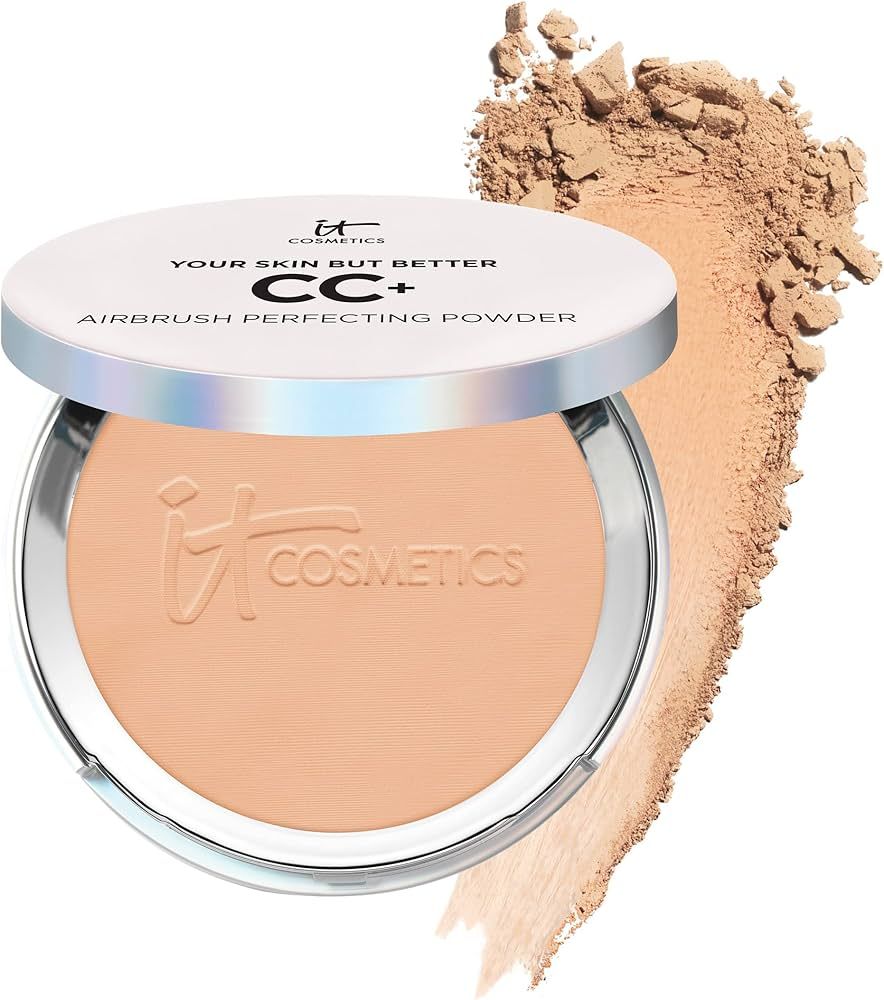 IT Cosmetics CC+ Airbrush Perfecting Powder Foundation - Buildable Full Coverage Of Pores & Dark ... | Amazon (US)