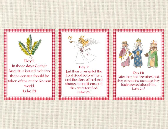 25 Days of Christmas Countdown CARDS ONLY | Etsy | Etsy (US)