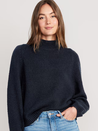 Cozy Mock-Neck Sweater for Women | Old Navy (US)
