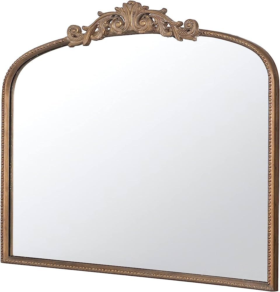 A&B Home Arched Vertical Mirror-Wall Mirror with Gold Metal Frame,40"x31" Large Arch Mirror for B... | Amazon (US)