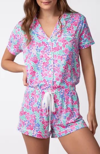 PJ Salvage Beach Bou Jersey Short Pajamas with Headband | Nordstrom | Nordstrom