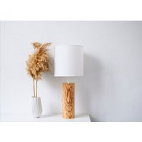 Olive Wood Table Lamp, Bedside Lamp Rustic Decor, Minimalist Decor Scandinavian Night Light | Etsy (US)