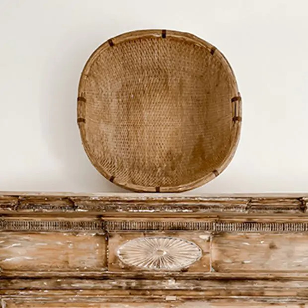 LARGE Woven Decorative Harvest Basket | Antique Farm House