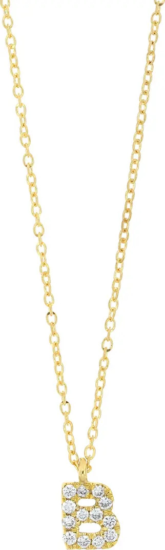 Icon Pavé Diamond Initial Pendant Necklace | Nordstrom