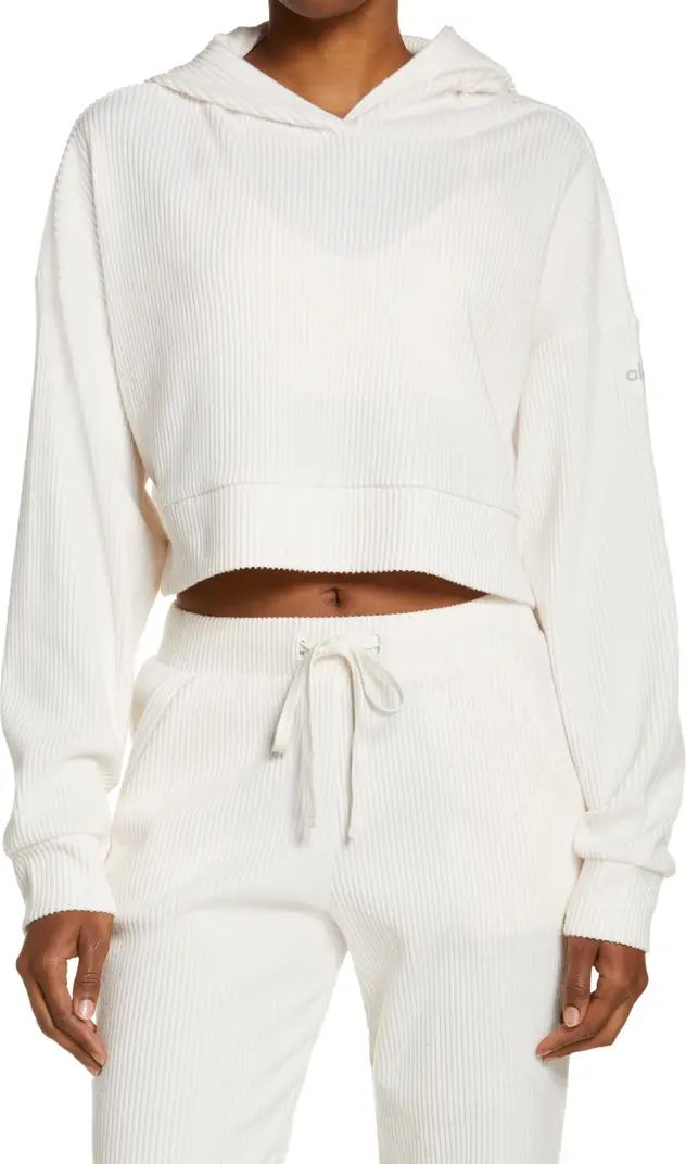 Muse Ribbed Crop Hoodie | Nordstrom