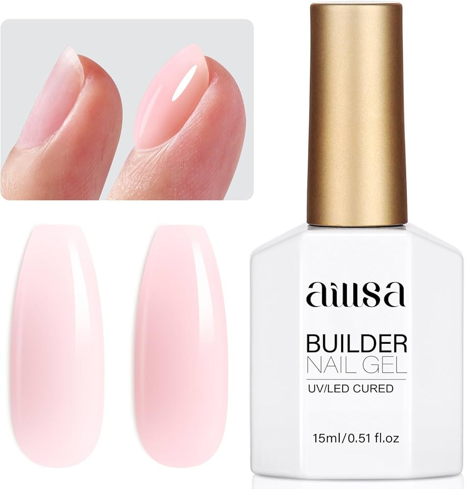 AILLSA Milky Pink Builder Gel for Nails 7 In 1 Hard Gel Polish for Nail Thickening Nude Strengthe... | Amazon (US)