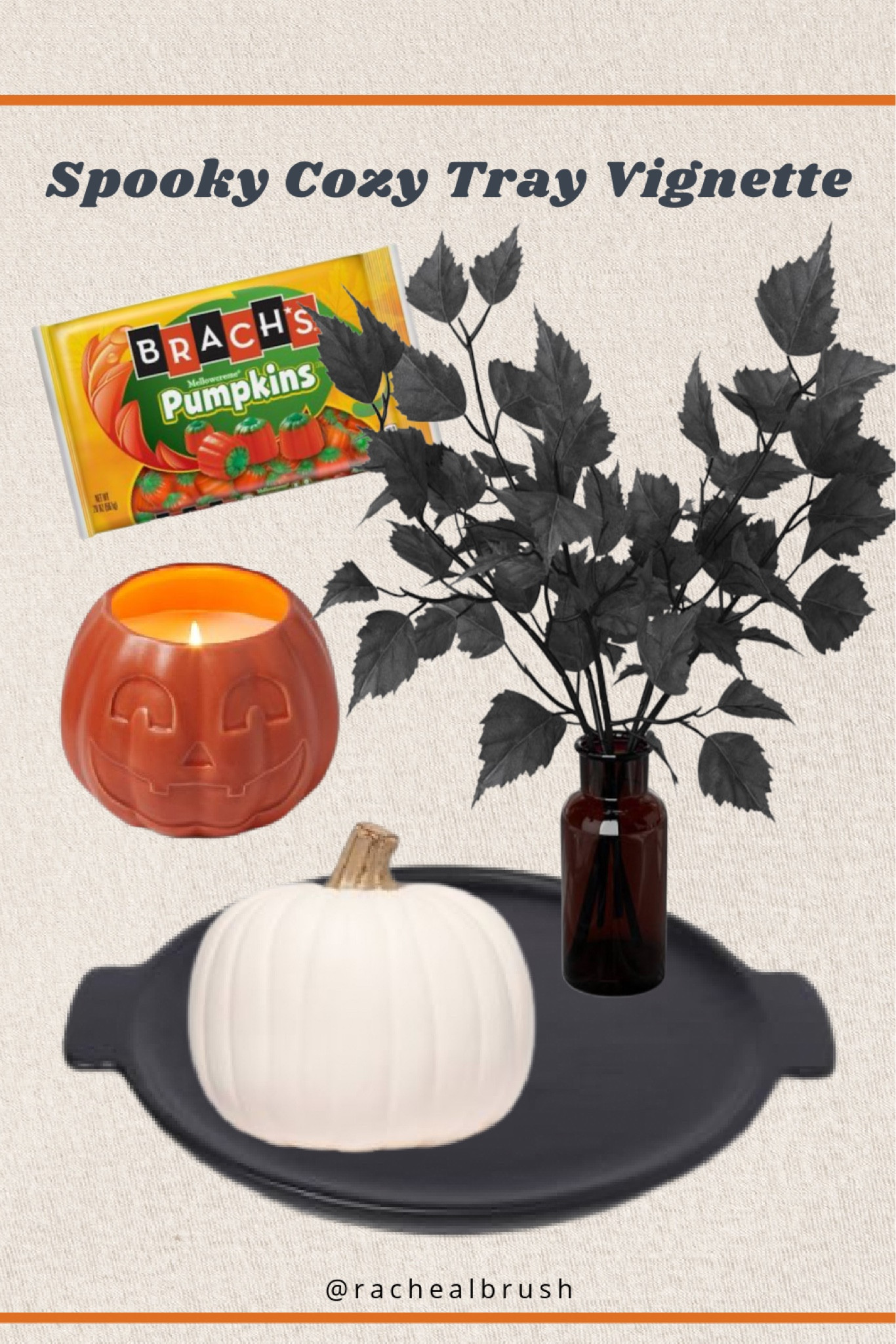 Spooky Cozy Tray Vignette. Target style. Halloween decor  

#LTKunder50 #LTKSeasonal #LTKhome