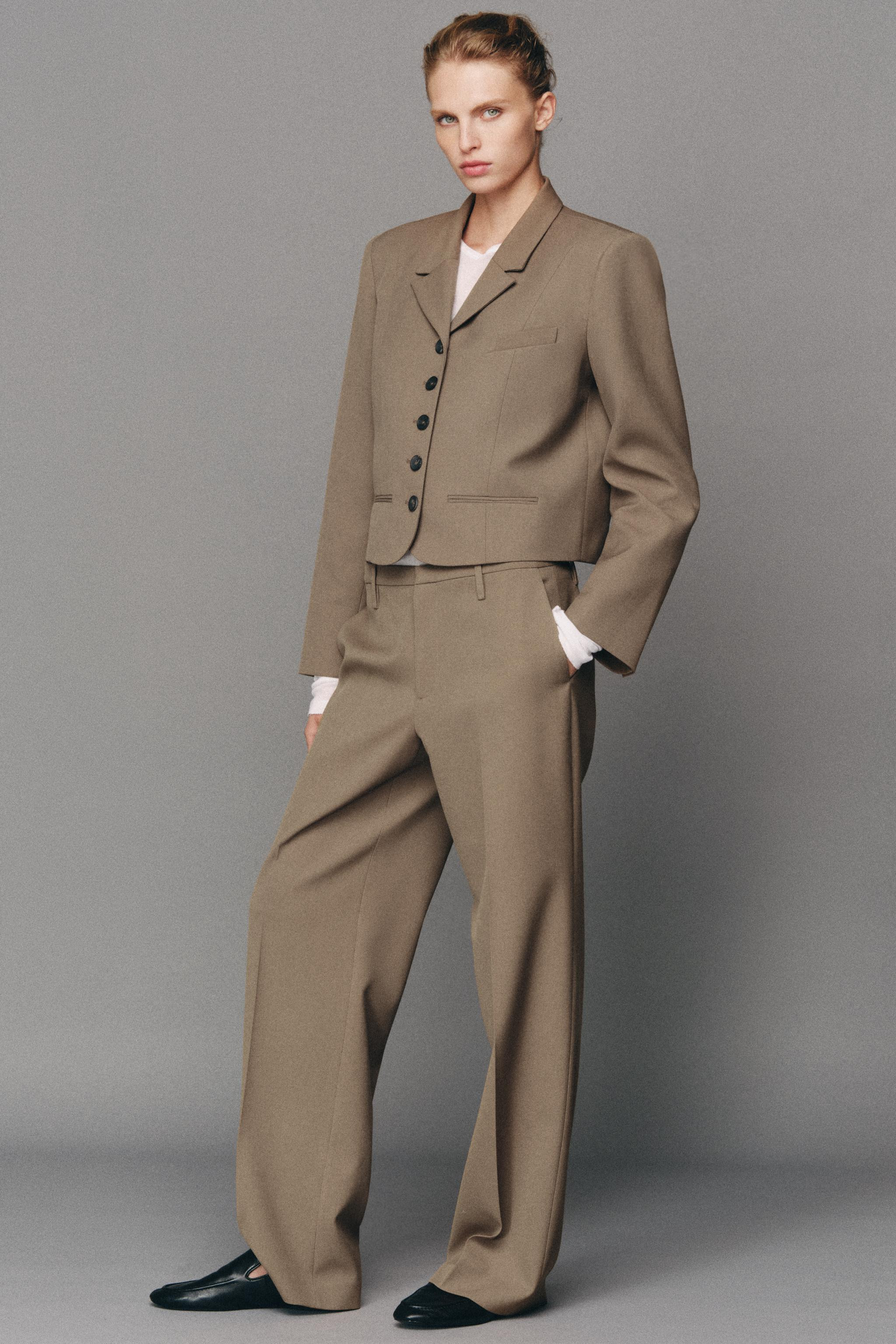 ZW COLLECTION FITTED BUTTON BLAZER | Zara NL