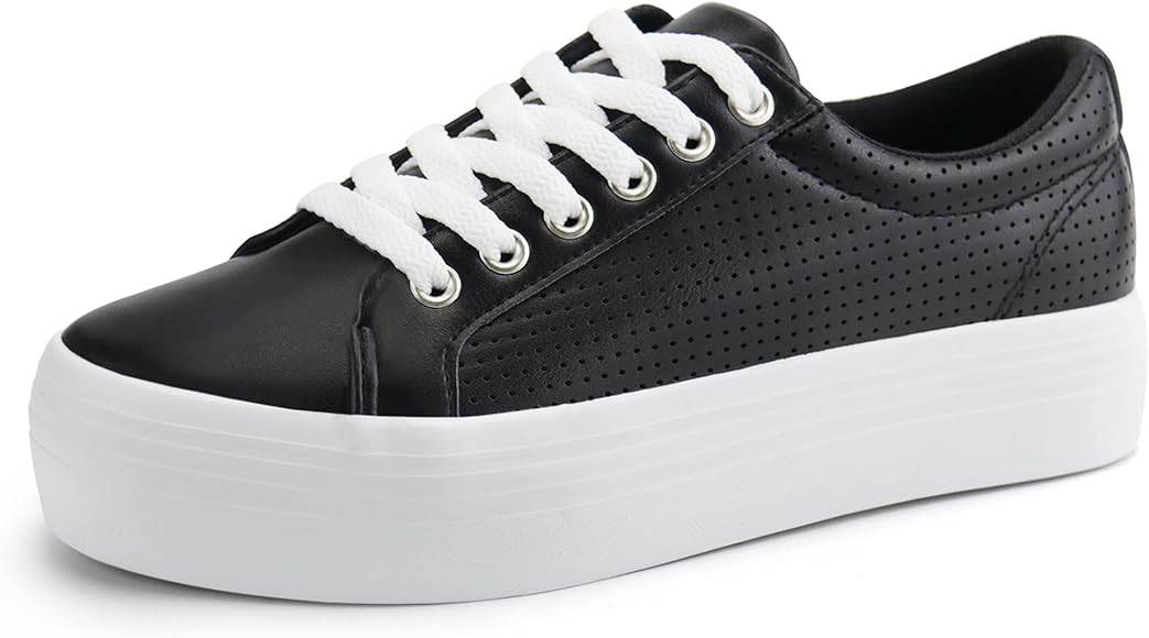 JABASIC Women Platform Sneakers Breathable Casual Lace Up Fashion Walking Shoes | Amazon (US)