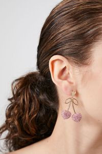 Rhinestone Cherry Drop Earrings | Forever 21 (US)