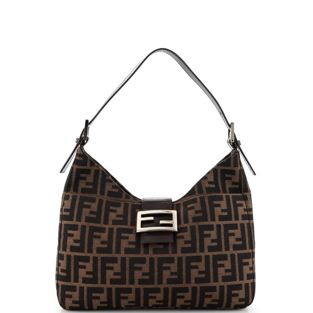 Fendi Vintage Shoulder Bag Zucca Canvas Medium Brown 27161132 | Rebag