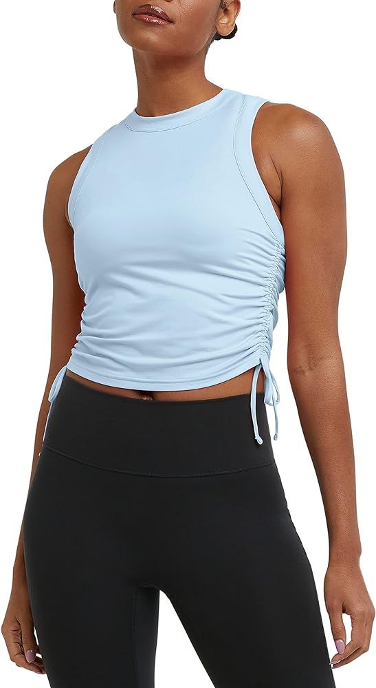 Champion Women's Tank Top, Soft Touch, Moisture-wicking, Ruched Tank Top With Drawstrings | Amazon (US)