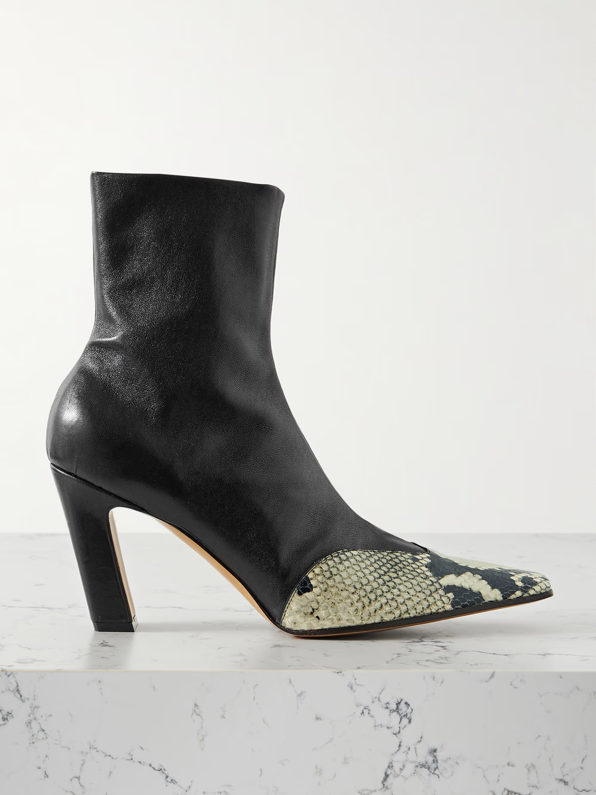 KHAITE Nevada leather ankle boots | NET-A-PORTER | NET-A-PORTER (US)