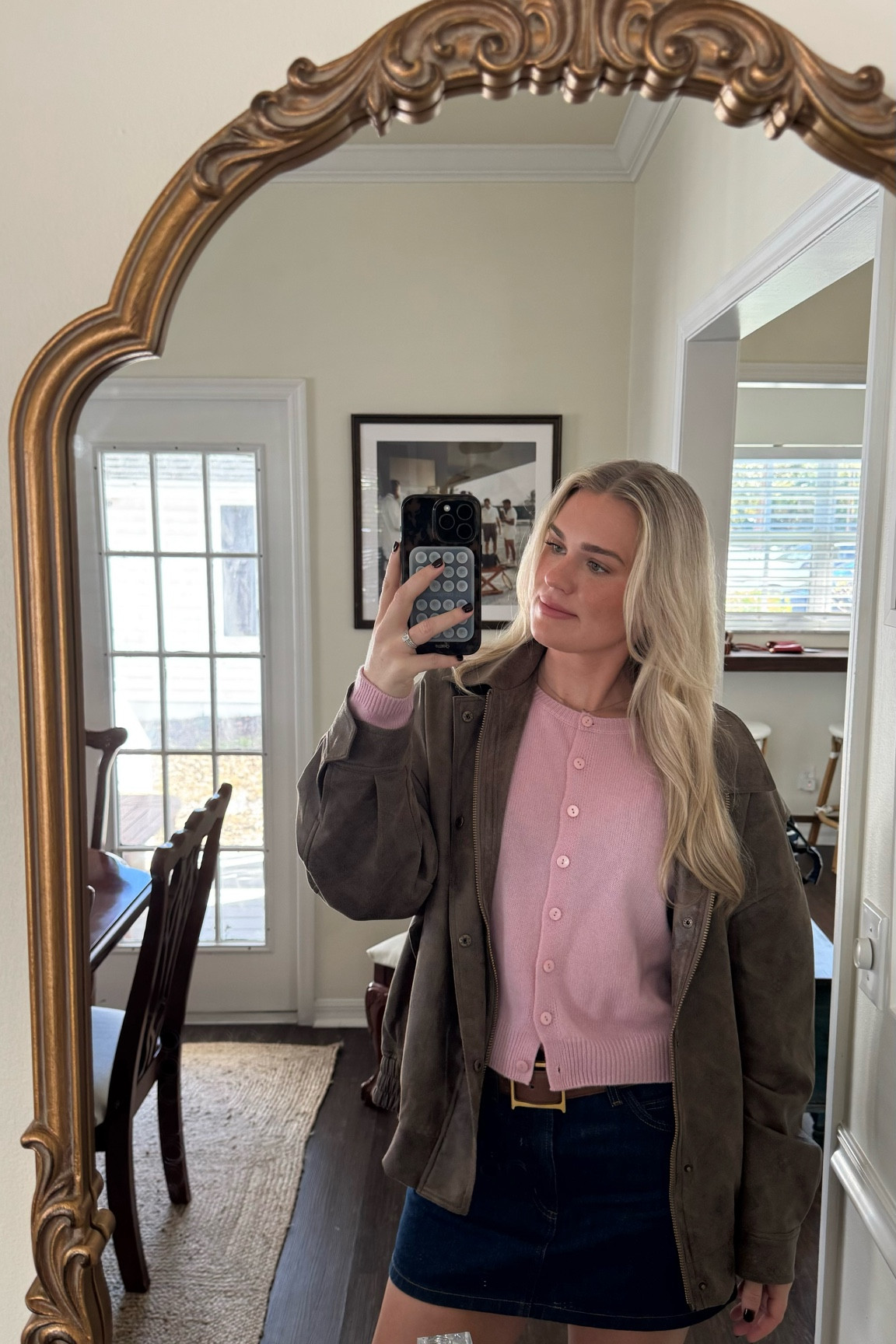 Fall outfit, reformation cardigan & lioness jacket & perfect denim skirt for fall

#LTKSeasonal #LTKStyleTip #LTKHoliday