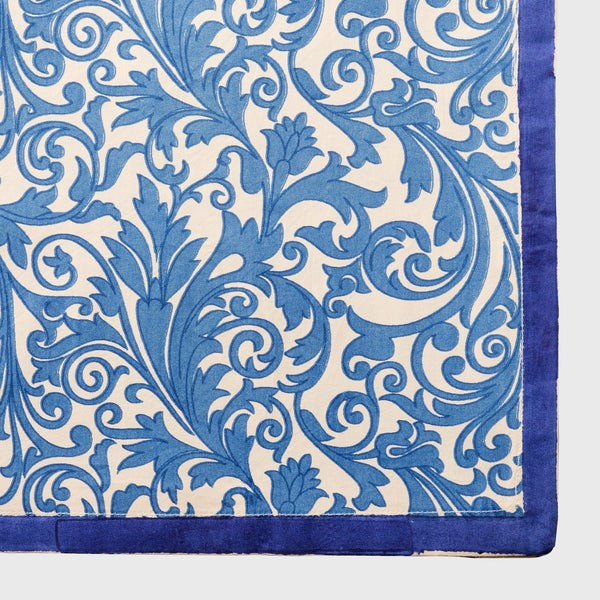Damask print tablecloth, blue | Joanna Buchanan