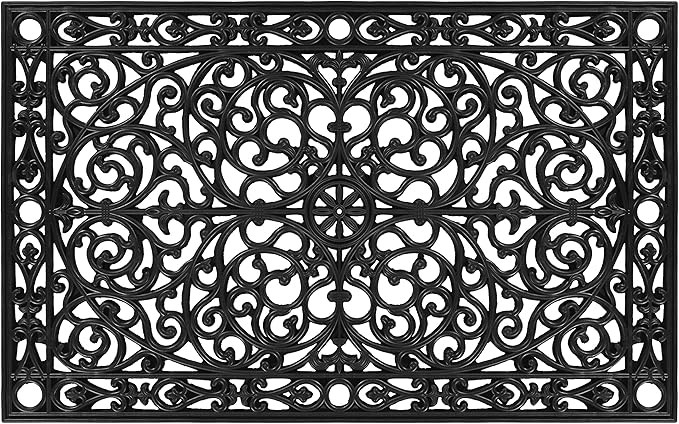 Calloway Mills AZ900223048 Gatsby Rubber Doormat, 30" x 48", Black | Amazon (US)