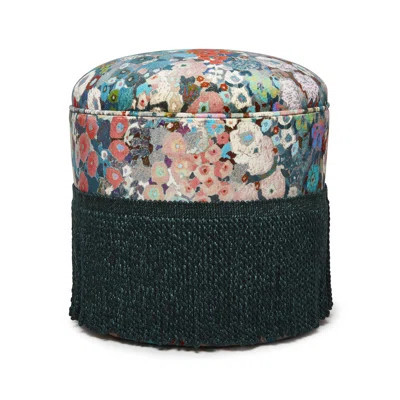 Hollyhocks Round Standard Ottoman | Wayfair North America