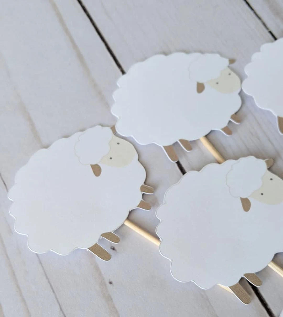 Little Lamb Cupcake Toppers, Party Picks, Food picks, Little lamb baby shower, lamb birthday deco... | Etsy (US)