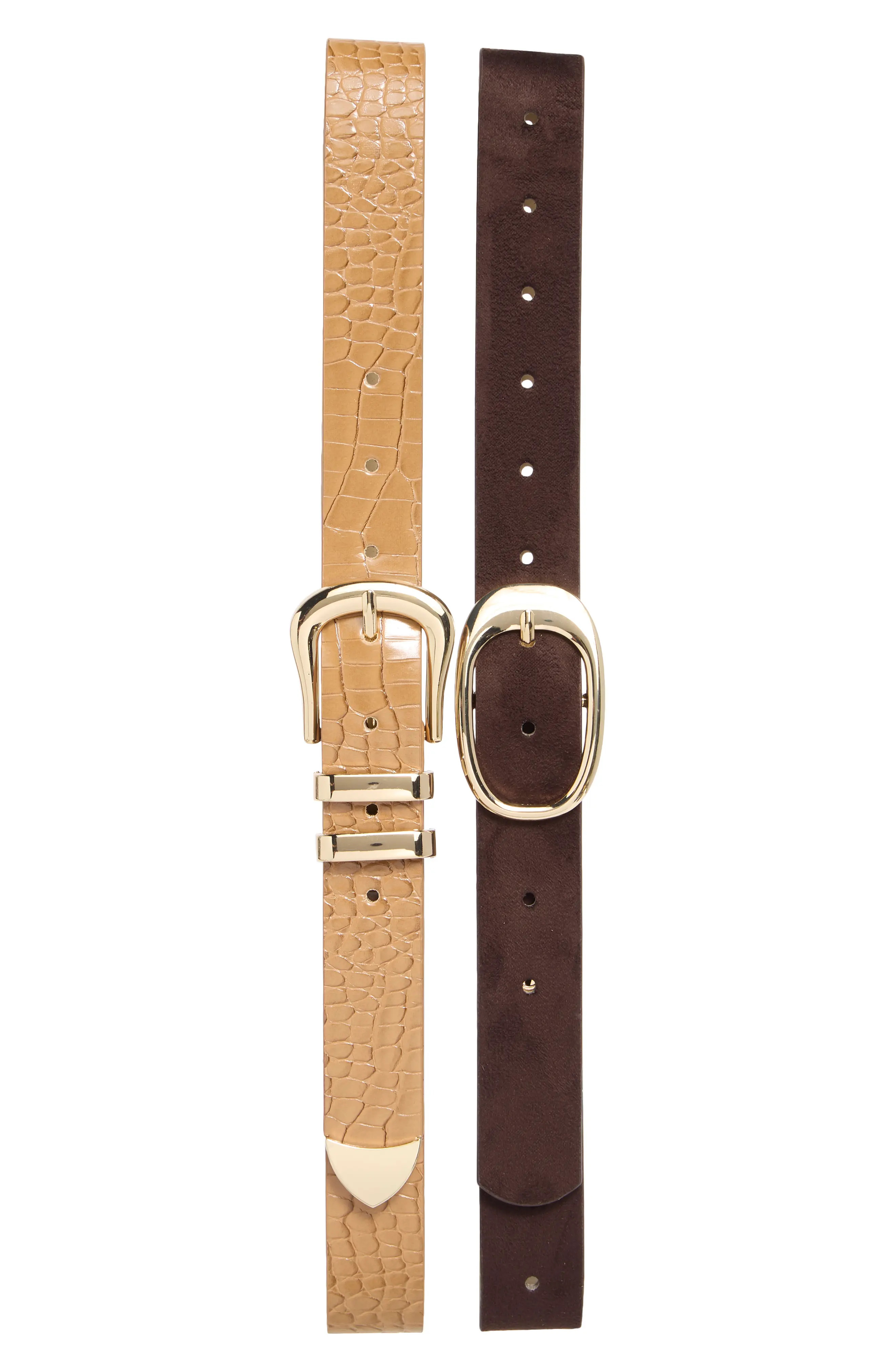 Steve Madden Set of 2 Assorted Belts (Women) | Nordstromrack | Nordstrom Rack
