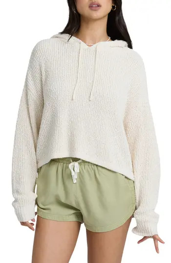 Billabong Hot Beachin' Hooded Sweater in White Cap at Nordstrom Rack, Size X-Large | Nordstrom Rack