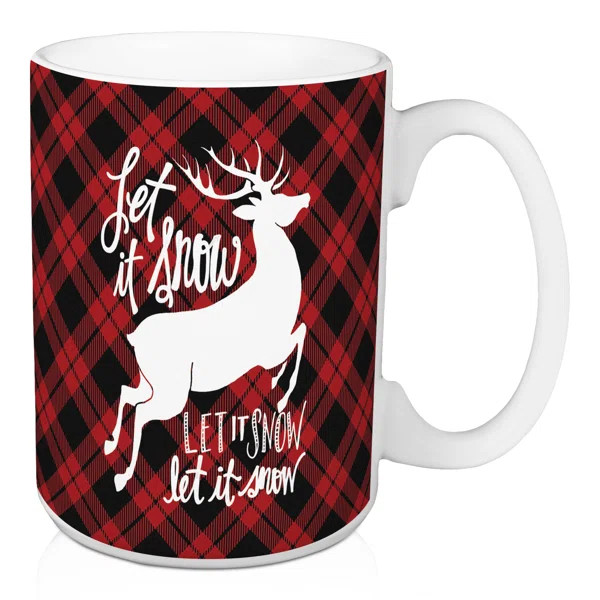 Annabelle Let It Snow Plaid Coffee Mug | Wayfair North America